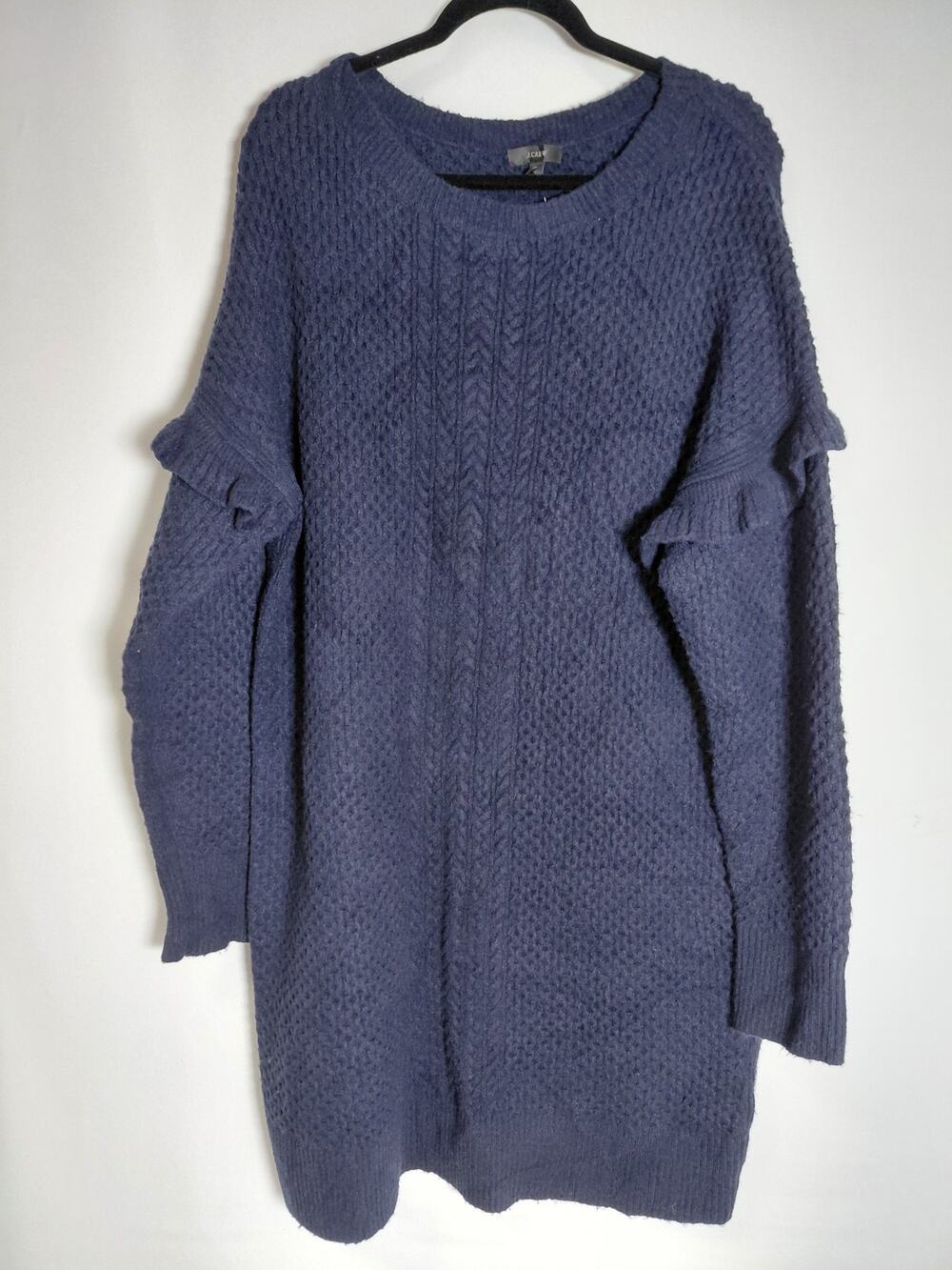 NWT J.Crew Knit Sweater Dress Pullover Knee Length Long Sleeve Women Size XL